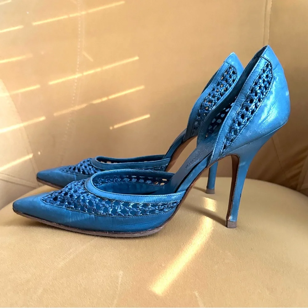 BALENCIAGA -Woven Leather Heels - 6.5 - Picture 3 of 8